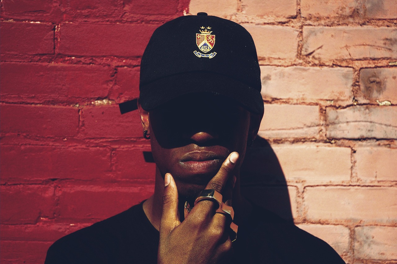 Portrait with cap in casual streetwear